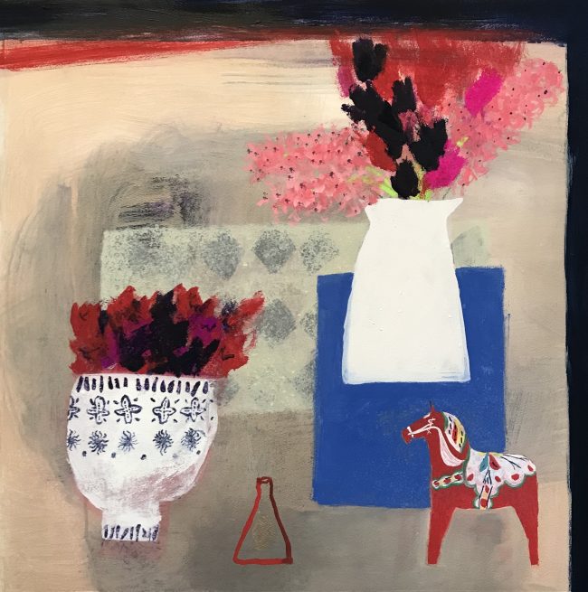 Spring Flowers and the Dala Horse